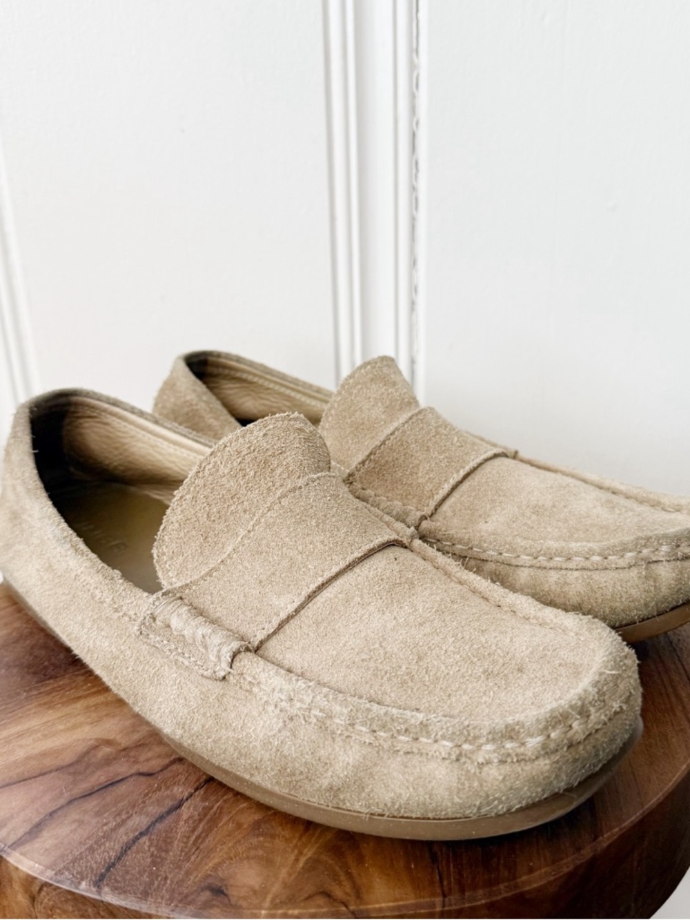 Vince Suede Tan Men Leather Loafers size 9.5